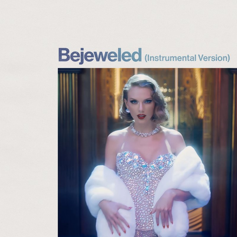 "Bejeweled" (Instrumental Version) Single Cover