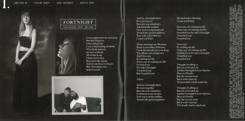 Taylor Swift — The Black Dog CD Booklet — photo 2