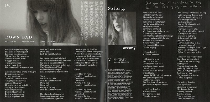 Taylor Swift — The Black Dog CD Booklet — photo 3