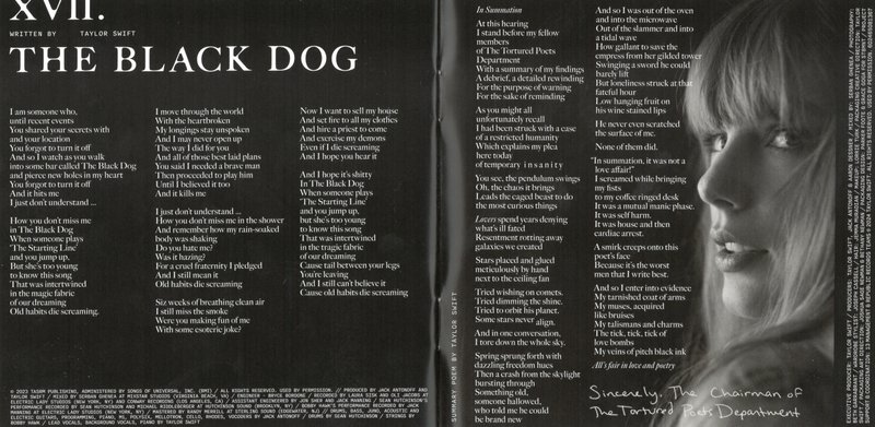 Taylor Swift — The Black Dog CD Booklet — photo 7
