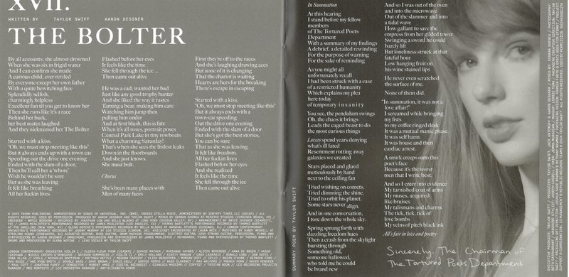 Taylor Swift — The Bolter CD Booklet — photo 10