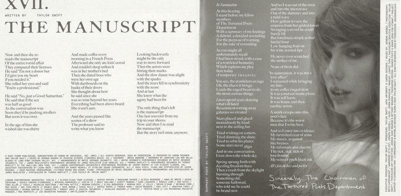 Taylor Swift — The Manuscript CD Booklet — photo 10